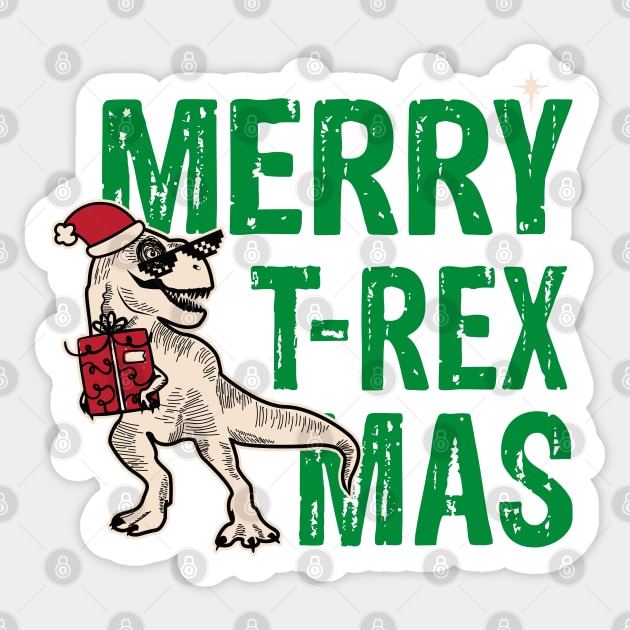 Merry Trexmas Sticker by Yurko_shop